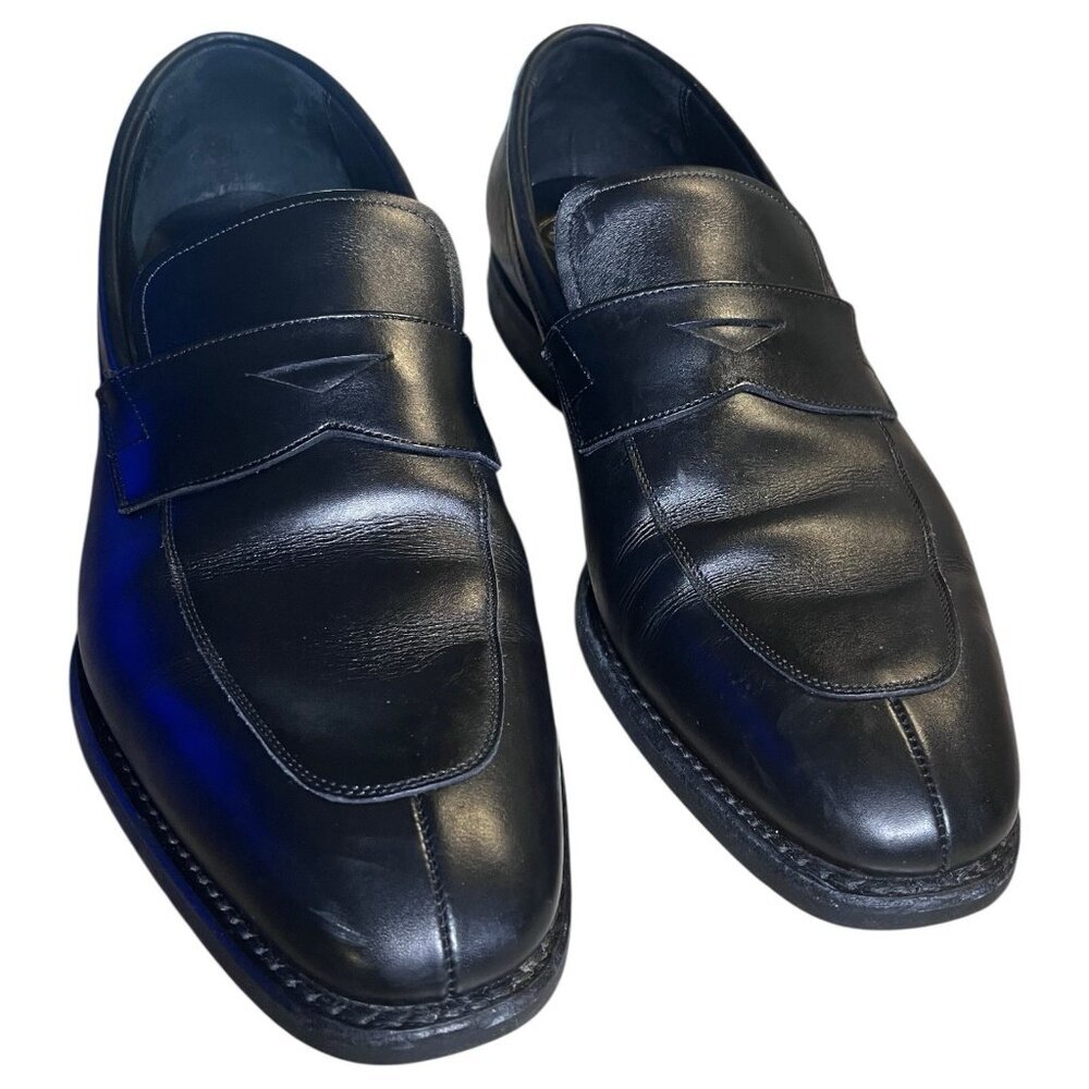 Church's 'PARHAM' Black Men's Pull on Penny Leather‎ Loafers Size Uk 10 Us 11